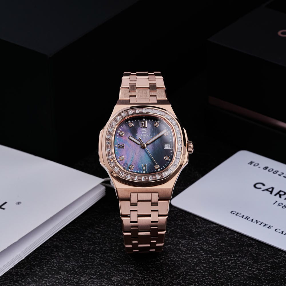 Đồng hồ Nữ Carnival 8160L2-VH-DK (Xà Cừ Đen)